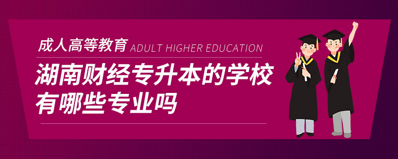 湖南财经专升本的学校有哪些专业吗