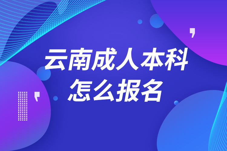 云南成人本科怎么报名