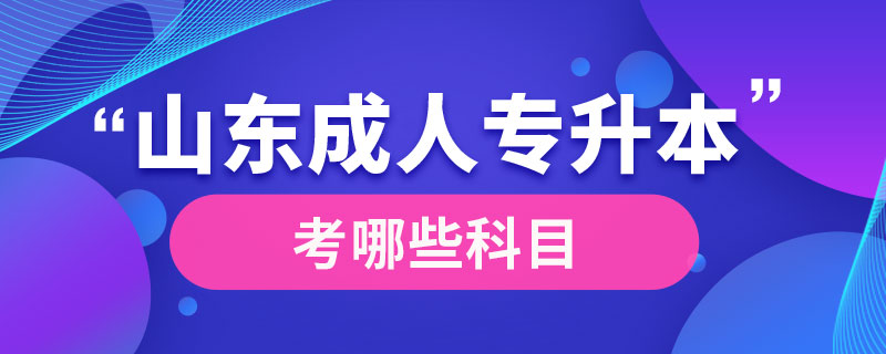 山东成人专升本考哪些科目