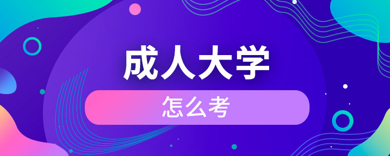 成人大学怎么考