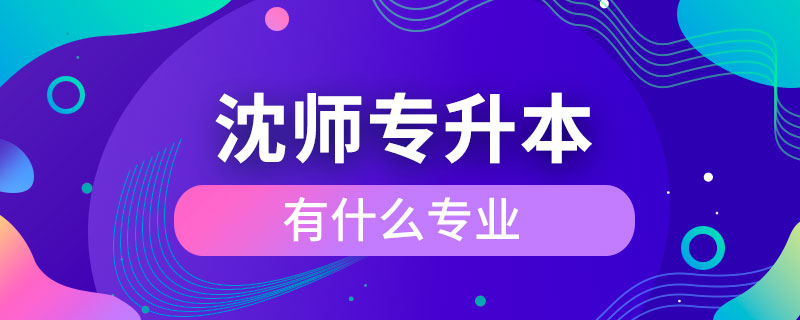 沈师专升本有什么专业