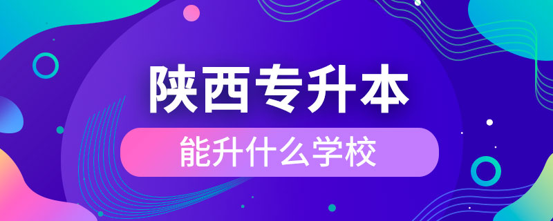 陕西专升本能升什么学校