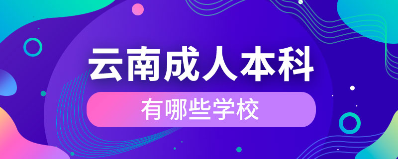 云南成人大学有哪些学校