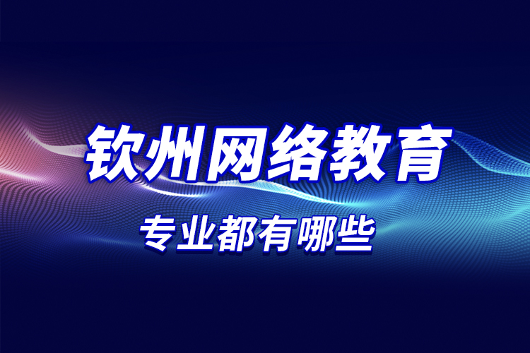 钦州网络教育专业都有哪些？