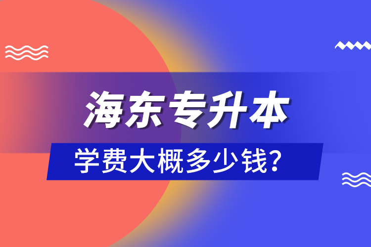 海东专升本学费大概多少钱？