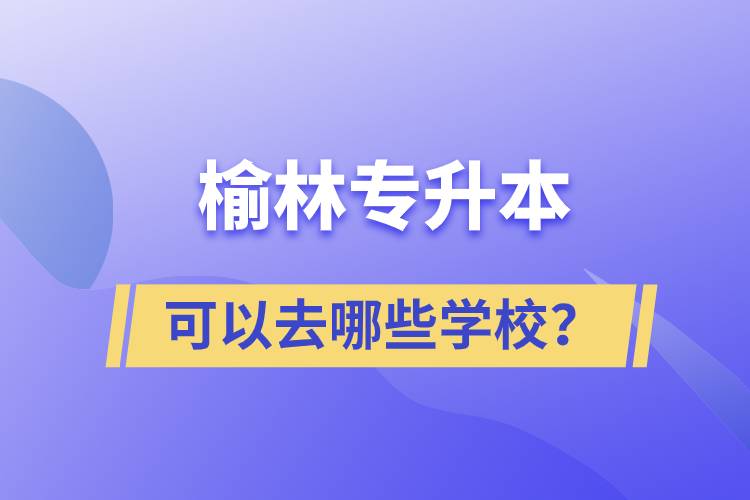 榆林专升本可以去哪些学校？