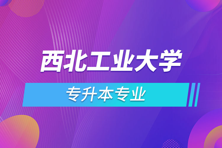 西北工业大学网络教育专升本有哪些专业？