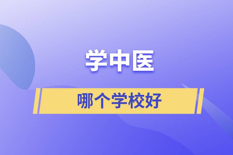 学中医哪个学校好