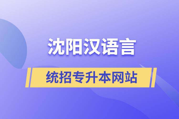 沈阳市汉语言统招专升本网站