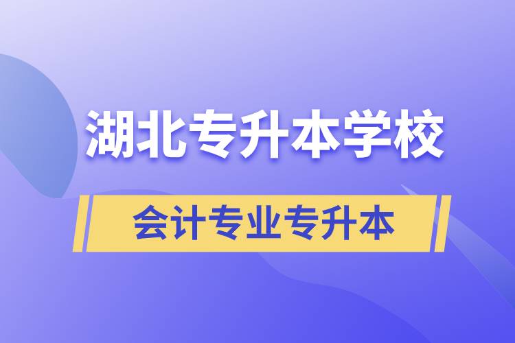 湖北会计专业专升本有哪些学校