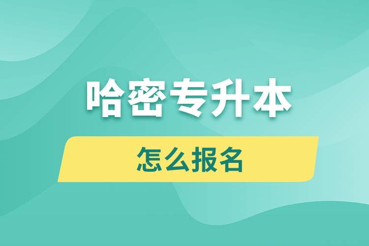 哈密专升本网站入口和怎么报名