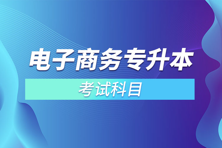 电子商务专升本考试科目