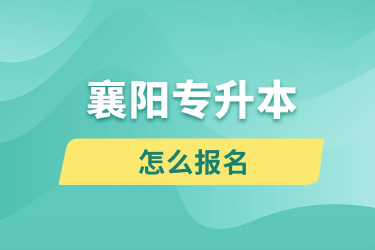 襄阳专升本网站入口怎么报名步骤