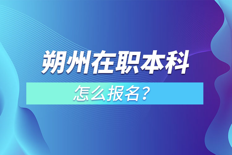 朔州在职本科怎么报名？