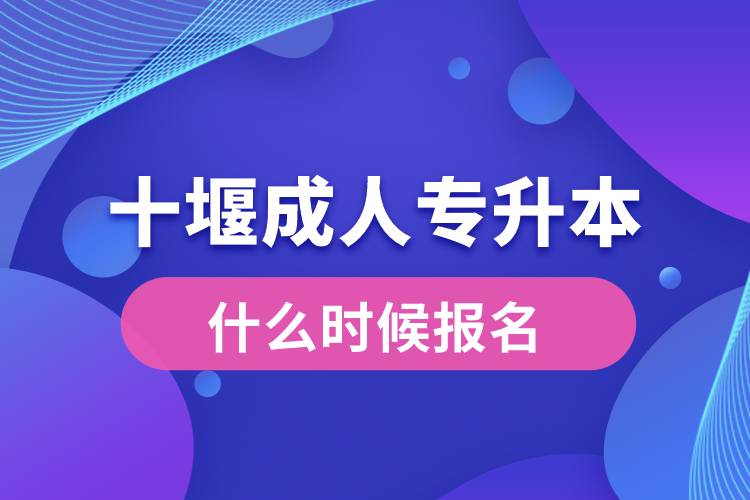 十堰成人专升本什么时候报名