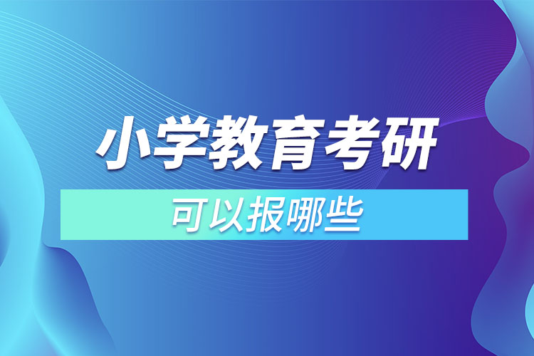 小学教育考研可以报哪些