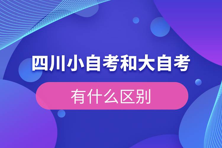 四川小自考和大自考有什么区别