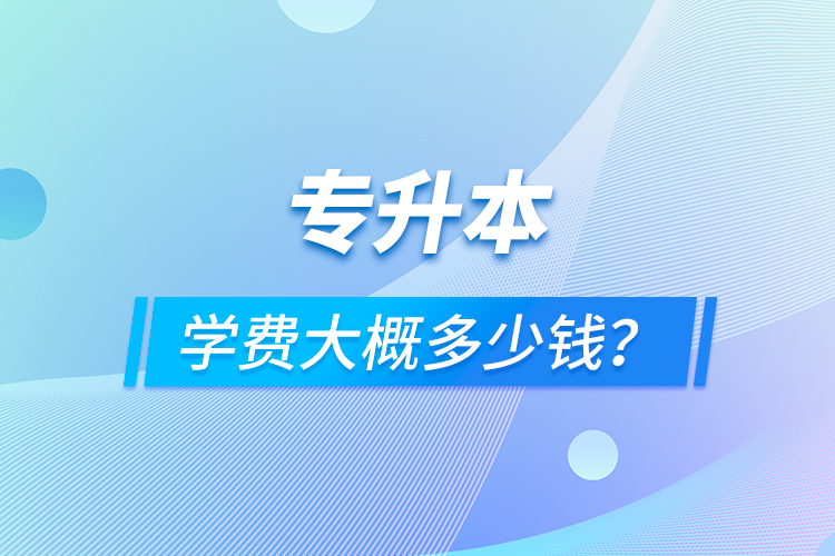 专升本学费大概多少钱？