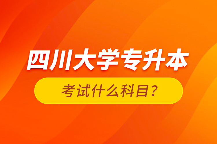 四川大学专升本考试什么科目？