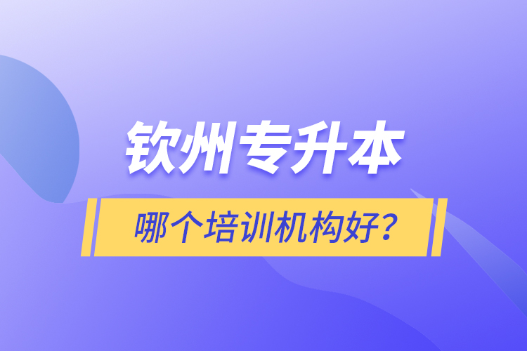 钦州专升本哪个培训机构好？