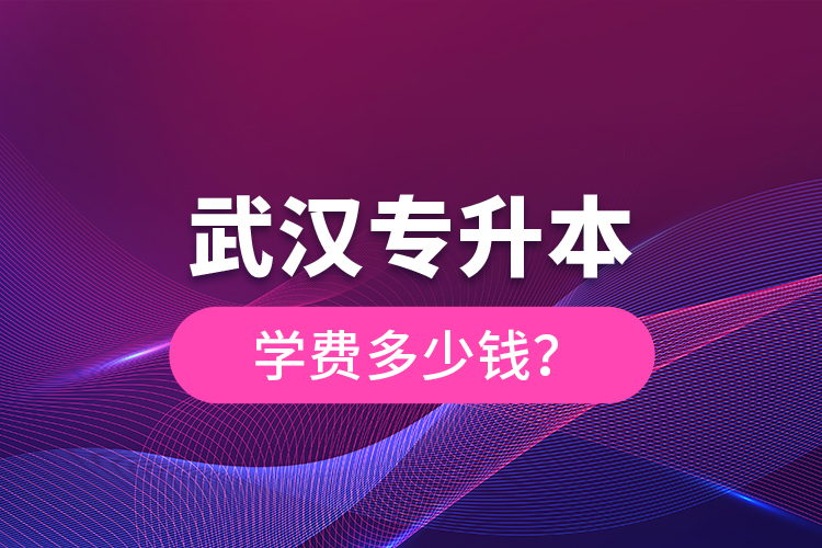 武汉专升本学费多少钱？