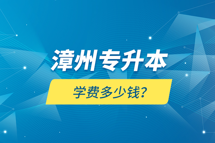 漳州专升本学费多少钱？