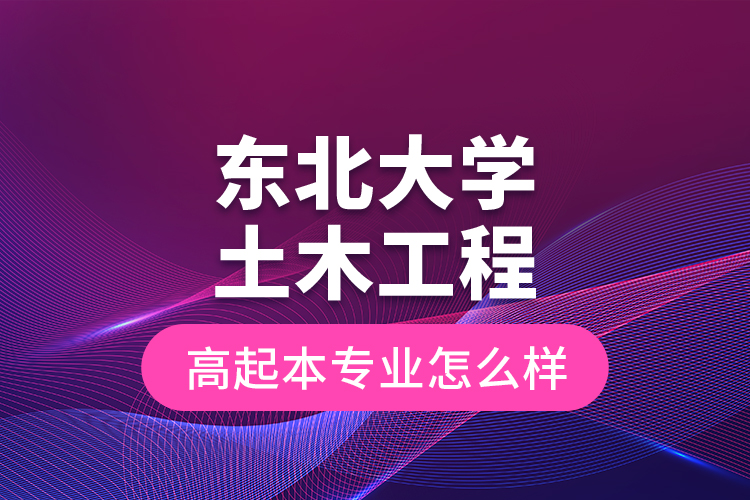 东北大学土木工程高起本专业怎么样？