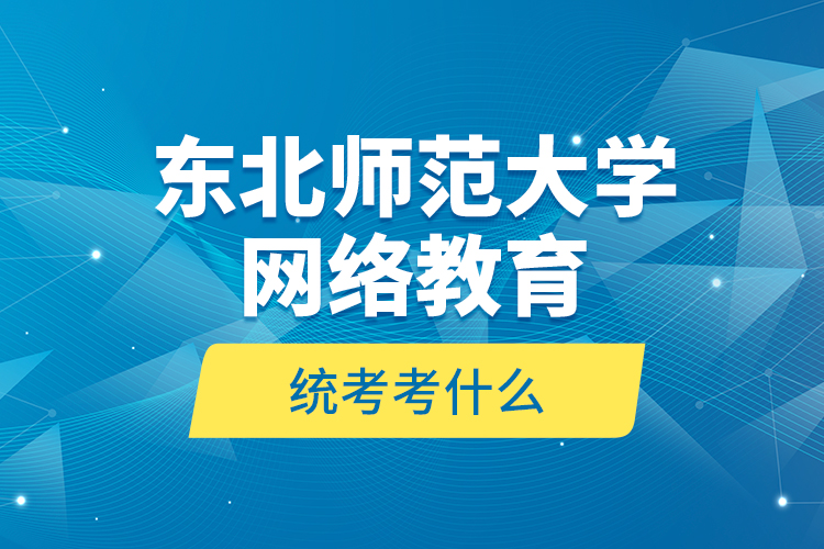 东北师范大学网络教育统考考什么？