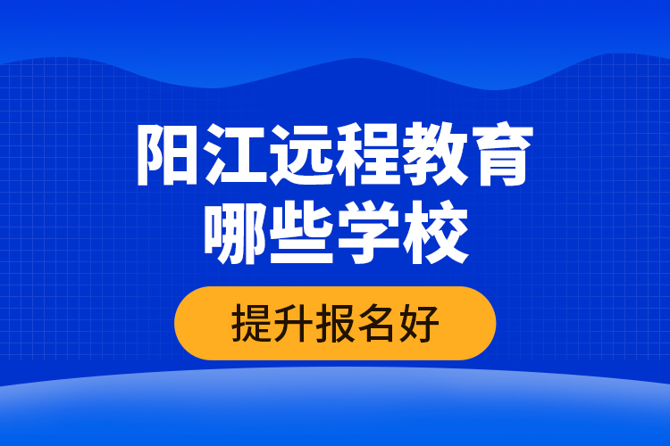 阳江远程教育哪些学校提升报名好？