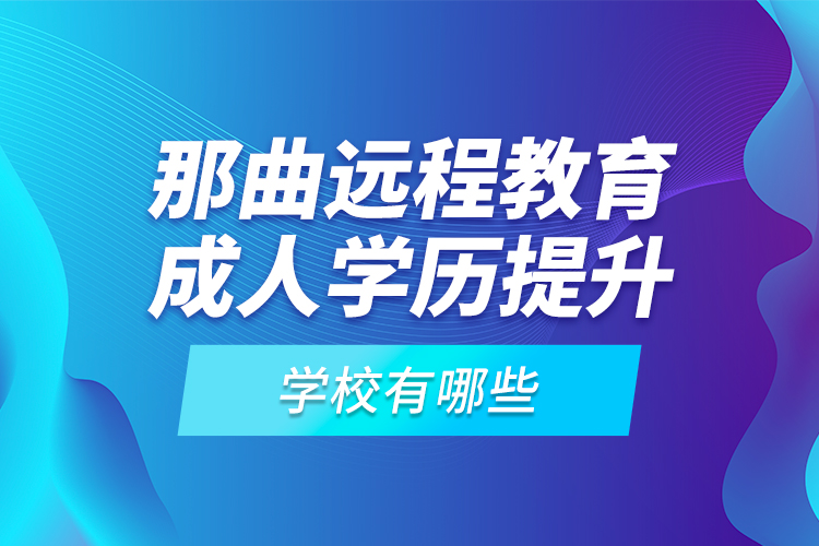 那曲远程教育成人学历提升学校有哪些？