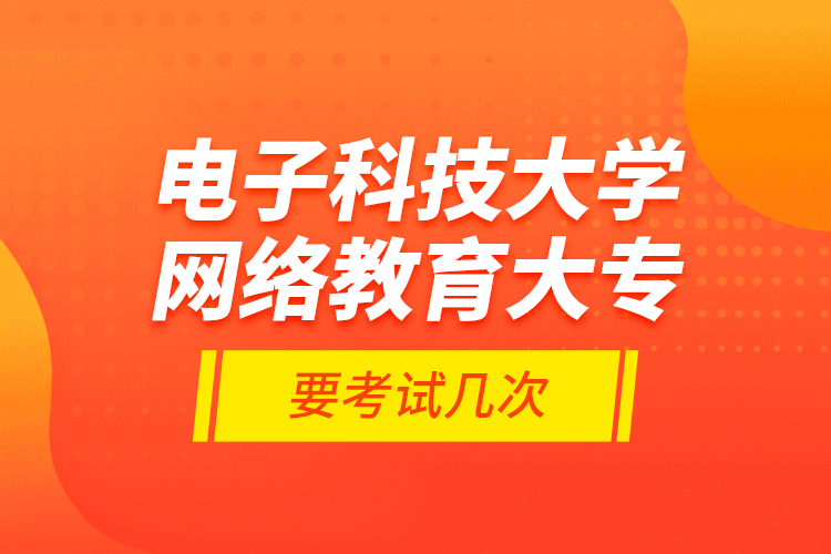 电子科技大学网络教育大专要考试几次？